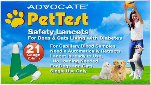 Pet Supplies Lancets For Diabetes Testing Dogs Cats 21 Gauge by  Pet Test (100 Count) Diabetic Monitoring Blood Dog Cats Lancets Easy Pricker for Testing for Blood Glucose Diabetic Pets