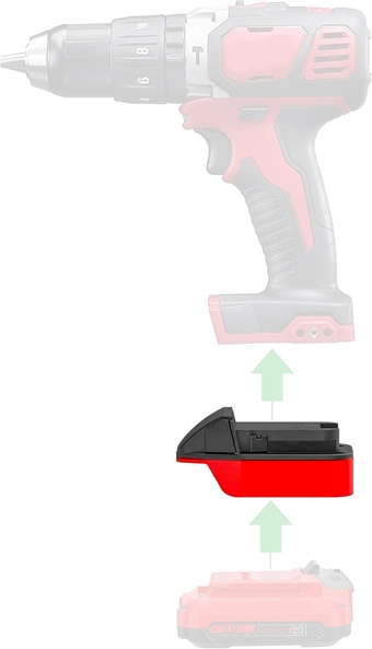 1x Adapter for Milwaukee M18 (NOT Old V18) Cordless Tools Fits Craftsman V20 (NOT Old 20v) Lithium Batteries- Adapter Only, Black