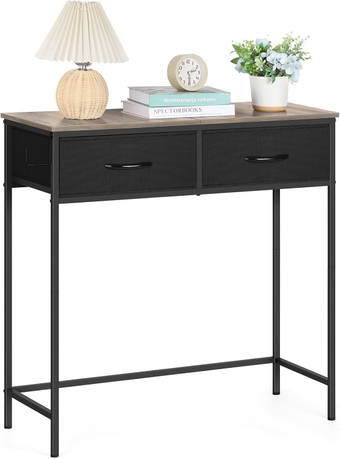 Small Entryway Table with Drawers, Console Table with Storage 31.5" Behind Couch Table, Hallway Table for Entryway, Living Room, Foyer, Sofa Table Skinny, Console Table with 2 Drawers