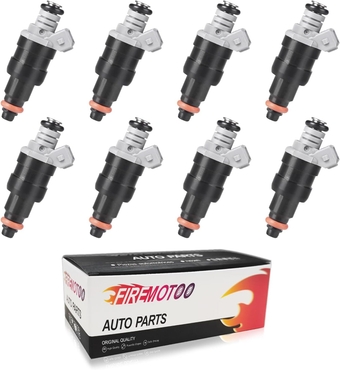 Fuel Injectors set of 8 Compatible with Jeep Grand Cherokee 1996-1998 Dodge Ram 1500 2500 3500 1996-1999 B1500 B2500 B3500 1996-1998 Wrangler Dakota 1997-2002 FJ682 53030778 5.2L 5.9L 1 Hole