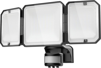 80W 6500LM LED Flood Light, 3-in-1 Motion Sensor & Dusk to Dawn & Switch Control Security Light Outdoor, IP65 Waterproof, 6500K Daylight White Exterior Floodlight for Yard Garage Porch