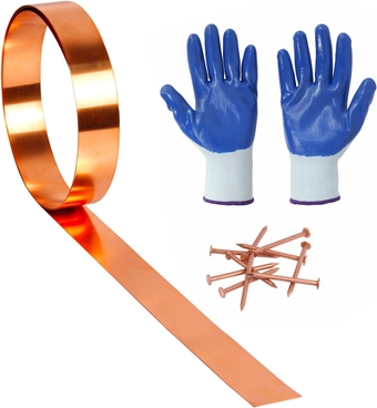 Copper Flashing 99.95% Pure - 16 Oz 24 Gauge 0.5mm Thickness - 10 Feet Length Copper Roll in Various Widths – Contractors & DIY Projects (24 Ga, 1" Width x 10 FT)