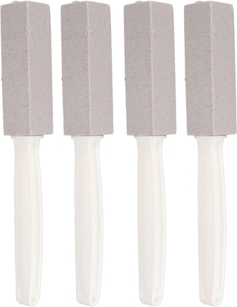 4pcs Pumice Stone Toilet Bowl Cleaner with Long Handle, Toilet Cleaning Brush Removes Stains, Limescale, Hard Water Ring, Multipurpose for BBQ Grills, Tiles, Grout, Swimming Pool