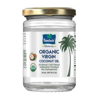 Naturalz Virgin Coconut Oil | 100% Organic Cooking Oil, Hair Oil and Skin Oil | Cold Pressed | USDA Certified |16 Fl. Oz