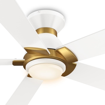 Smart Ceiling Fans with Lights and Remote,52 Inch Indoor and Outdoor Ceiling Fan with Light, WiFi Ceiling Fan with App control, Works with Alexa/Google Assistant/Siri Shortcuts (White/Gold)
