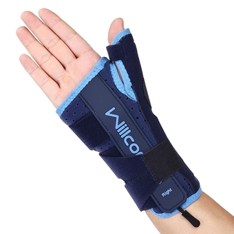 Night Wrist Brace and Thumb Spica Splint Stabilizer-Breathable Lightweight-Support for De Quervains Tenosynovitis, Arthritis(Right Hand-M)