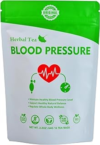 Organic Blood Pressure Tea, Made with Premium Quality Organic Hawthorn Berries, for Healthy Blood Pressure, Blood ...