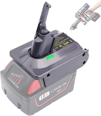 V8 Battery Adapter Compatible with M18 Battery, Converts M18 18V Lithium Battery to Replacement for V8 Battery SV10 215681 V8 Animal V8 Absolute V8 Motorhead Cordless Vacuum Battery
