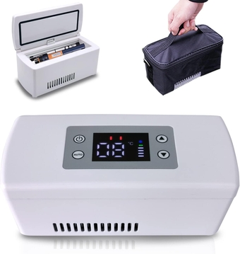 Medicine Fridge and Insulin Cooler Box for Car, Travel, Home - Portable Medication Cooler for Travel with Car Charger