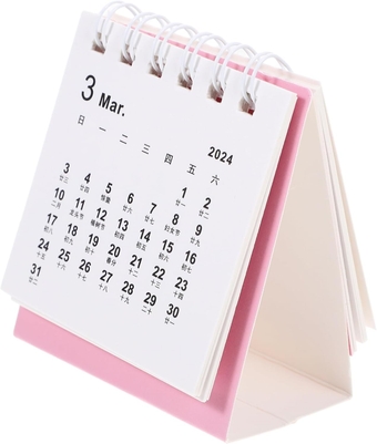 2023 2024 tabletop calendar standing desk calendar household Cartoon decorate small calendar desktop daily standing calendar 2023 2024 calendar for table calendar Gift Vertical