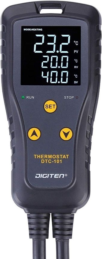 Temperature Controller Heat Mat Thermostat Outlet DTC101 Temperature Controlled Outlet Greenhouse Thermostat Aquarium Temperature Controller Reptile Thermostat Heating Cooling Mode 110V 10A