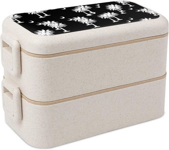 South Carolina Palmetto Moon Bento Box Adult Stackable Adults Lunch Box with Utensil Square Salad Box Leak-Proof Lunchbox