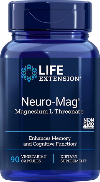 Neuro-mag Magnesium L-threonate Dietary Supplements, 90 Count (Pack of 2) Capsules