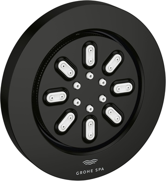 268442430 Rainshower Body Spray, Round, Matte Black, 0.9 GPM, 2 Sprays