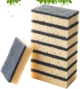 8 Pcs Dish Scrubber L Brackets Heavy Duty Dish Holder Dish Cleaner Utensil Holders Natural Sponge Kitchen Sponge Cleaning Sponge Soap Dispenser Dish Rack Algae Sponge Replace