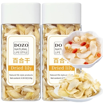 Dried Lily Bulb Dried Lily Bai He 9.17oz/260g Loose Edible Lily Bulbs Non-sulfur Health Food Making Porridge 百合干 龙牙百合 天然食用百合