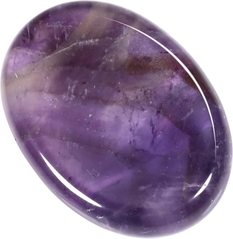 2pcs Oval Thumb Worry Crystal for Stress and Anxiety, Polished Palm Pocket Stone for Meditation, Amethyst, 1.34 Inches