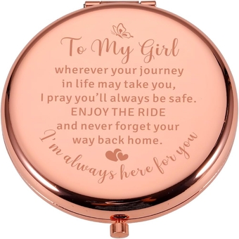 Birthday Valentines Day Gifts for Teen Girls Compact Mirror Gift for Daughter Sister Friends Teenagers 16th 18th 21st Birthday Valentine's Day Christmas Graduation Inspirational Gift from Mom Dad