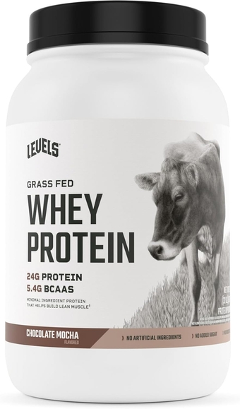 Grass Fed 100% Whey Protein, No Hormones, Chocolate Mocha, 2LB