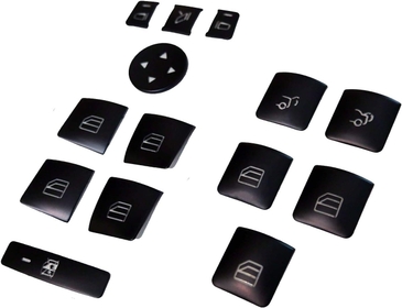 Black Interior Door Armrest Window Switch Button Trim Cover Replacement for Benz GLK ML GL A B C E G Class W204 W212 W246 W166 X166 X204 W176 GLK GL ML GLS Class Tesla Modle S X