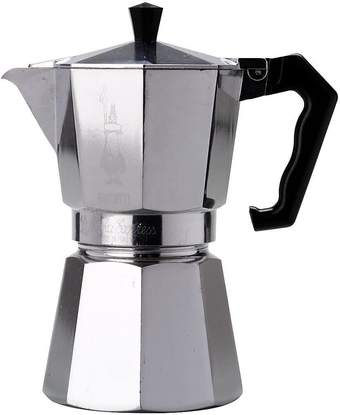 - Moka Express: Iconic Stovetop Espresso Maker, Makes Real Italian Coffee, Moka Pot 12 Cups (22 Oz - 670 Ml), Aluminium, Silver