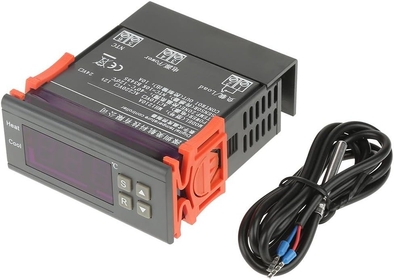 MH1210A Mini Digital Temperature Controller LED Display Thermostat with Sensor Probe (DC12V)