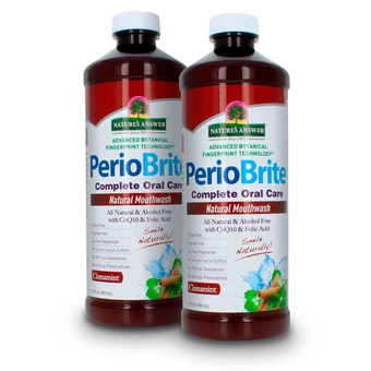 Periobrite Alcohol-Free Mouthwash, Cinamint, 16 Ounce ( 2 Pack ) | Fluoride Free | Breath Freshener | Stain Remover | Natural Teeth Whitener