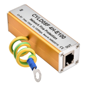 RJ45 RJ11 Ethernet Surge Protector, 5V Power Supply Lightning Protection Adapter, Thunder Protection, for Ethernet Network