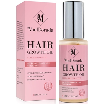 Hair Growth Serum, Hair Growth Oil with Castor Oil & Biotin, Hair Growth for Women, Hair Loss Treatments, Rosemary Oil for Hair Growth, Hair Growth Products for Thicker Longer Fuller Healthier Hair