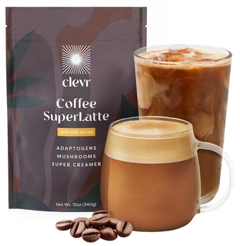Blends Instant Coffee Latte Mix, Oat Milk Latte, 100% Arabica Beans Medium Roast Fair Trade, Superfood Creamer Powder, Mushroom Coffee SuperLatte Lion’s Mane, Reishi, Probiotics, Ashwagandha