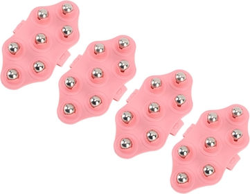 Rolling Ball Hand Held Massager, TPR 4pcs Palm Shaped Massage Gloves Convenient Ergonomic 7 Magnetic Roller Balls for Home
