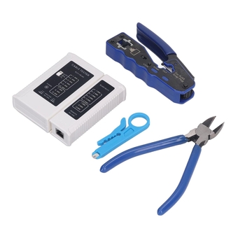 Ethernet Crimper, Lightweight RJ45 Crimp Tool Kit Labor Saving Easy to Install Stripping Versatile for Cat5e Cat6 Cat6a 8P8C Modular Connector