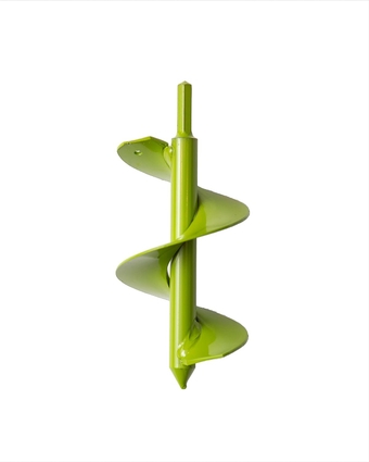 Bulb Auger & Bedding Plant Tool - 3"x7" Garden Auger Drill Bit with 3/8" Non-Slip Hex Drive, Hand-Welded Planting Auger Gardening Drill, Earth Auger Digging Tools, Up to 6" Deep (Lime)