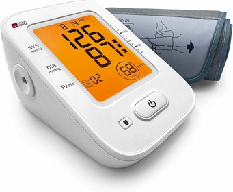 Blood Pressure Monitor for Home Use, Large Upper Arm Blood Pressure Cuff, Digital Blood Pressure Machine, Automatic, Large Display, Voice Broadcasting with Power Adapter and Batteries.