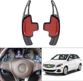 Carbon Fiber Steering Wheel Paddle Shifter Extension for Mercedes Benz B C GLA GLC GLE S Class Accessories Car Steering Wheel Shift Paddle Extended Trim Cover 2PCS