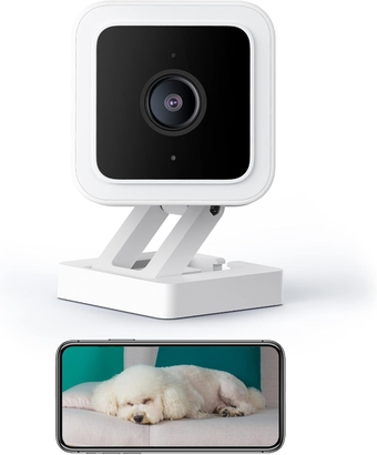 Cam v3 1080P Wired Indoor/Outdoor Home Security Camera for Pet Baby Dogs & Cats Nanny Elderly Monitoring, Compatible with Alexa & Google Home IFTTT
