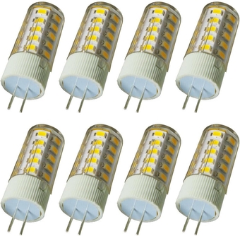 8PCS Landscape Light Bulbs LED G4 3W Low Voltage Replacement Halogen Bulbs for RVs Boats Yachts Courtyards Pendant Lights Office Lighting Warm White
