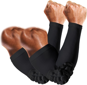 Arm Sleeves with Elbow Pads Arm Compression Sleeve for Youth and Adult, Elbow Sleeves for Basketball, Football, Volleyball
