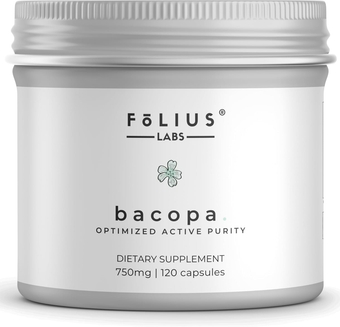 Bacopa Monnieri Capsules 750mg – Herbal Supplement with 40% Bacosides Bacopa Monnieri - Helps to Support Memory and Cognitive Ability – 120 Capsules