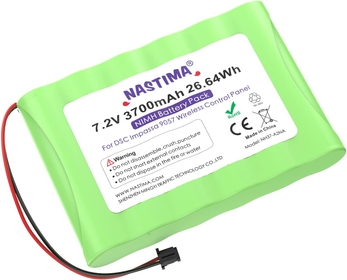 7.2V 3700mAh Replacement Battery for DSC IMPASSAS 9057, 6PH-H-4/3A3600-S-D22, 7.2V Rechargeable Ni-MH Battery Pack for ADT Control Panel