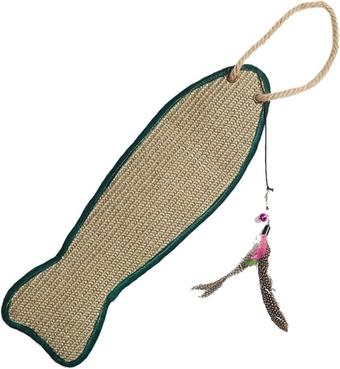 1pc Fish-Shaped Sisal Mat Cat Grind Claws Toy Cat Scratch Toy Cat Claw Scratcher Cat Carpet Pad Pet Scratcher Board Cat Scratching Mat Toys Linen Pad Artificial The Cat