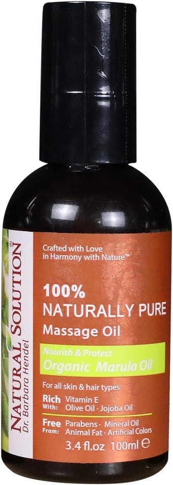 100% ly Pure Massage Oil,for Aromatherapy Relaxing Massage,Organic Marula Oil,Jojoba Oil & Olive Oil,Hair & Skin Care Benefits,Nourish & Protect - 3.4 oz Oily 8606E
