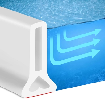 New Collapsible 67 Inch Shower Threshold Water Dam Collapsible Bath Shower Barrier Water Stopper Retention System Dry and Wet Separation for Bathroom Kitchen and More (5.6ft)