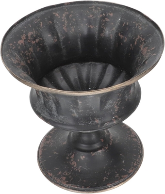 Iron Flower Pot Moden Decor Planters Flower Centerpieces Front Porch Decor Hotel Horn White Pedestal Stand Retro Flower Vase Farmhouse Jug Vase Column Flowerpot Office Metal Flower