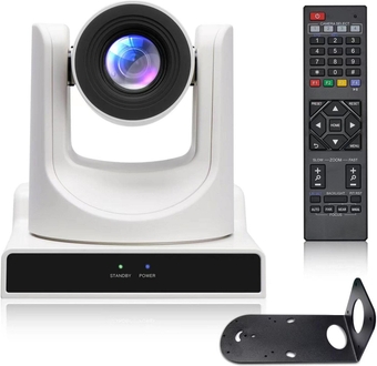 NDI PTZ Camera, PTZ Camera with 20X Optical Zoom Support HDMI 3G-SDI USB3.0 IP Live Streaming PTZ Camera, PoE Supports, HDMI PTZ Camera for Church Worship Live Production Education, NDI HX 4.6