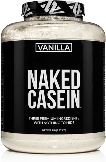 nutrition Naked Casein - Vanilla Micellar Casein Protein - 5 Pound Bulk, GMO-Free, Gluten-Free, Soy-Free, Preservative-Free - Stimulate Muscle Growth - Enhance Recovery - 61 Servings
