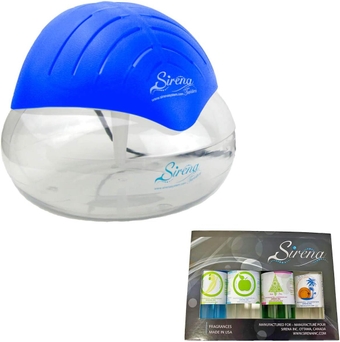 Twister Deluxe Pack (Blue) included Fragrance Pack - Water Filter Air Freshener For Home and Office - Essential Oil Aroma Diffuser With LED Night light - Small Air Cleaner For Smoke and Pets