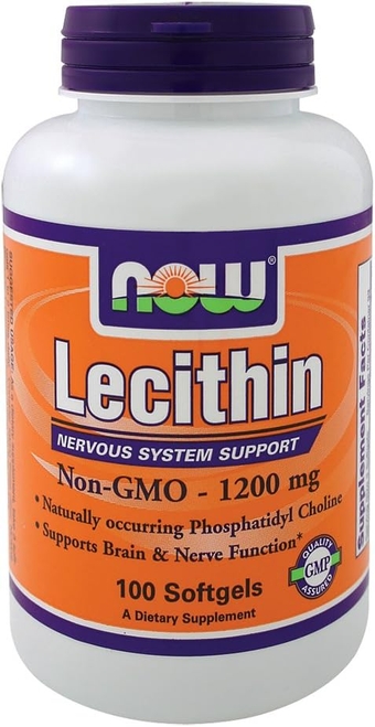 Now Foods Lecithin 1200 mg - 100 Gels 5 Pack