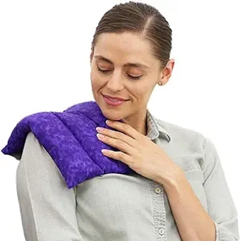 Back Heating Pad Microwavable - Flexible & Easy to Use Hot/Cold Pack for Back Pain Relief, Neck Pain, Body Aches and Stiffness - Perfect for Cold Weather - 1 Pack Purple Marble