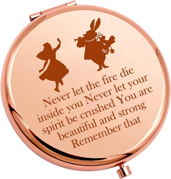 Alice Rabbit Compact Mirror Wonderland Gift Inspired Alice Pocket Mirror Friendship Gift for Friend Wizard Movie Lover Gift